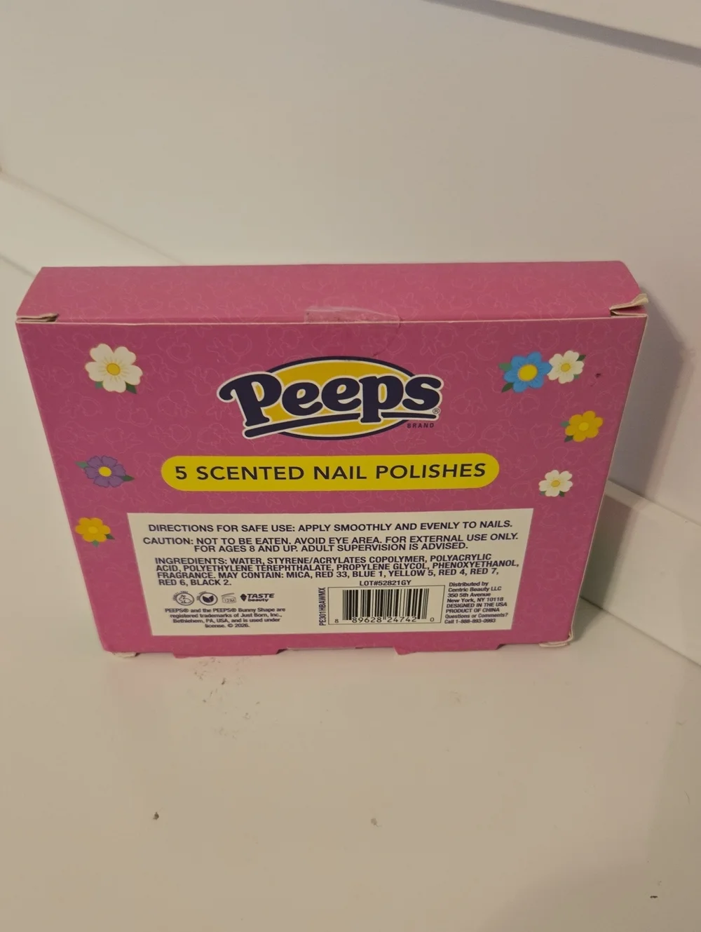 Peepa Scented Nail Polish Set - Pink, Purple, Yellow, Green, Blue Set of 5 Nwt